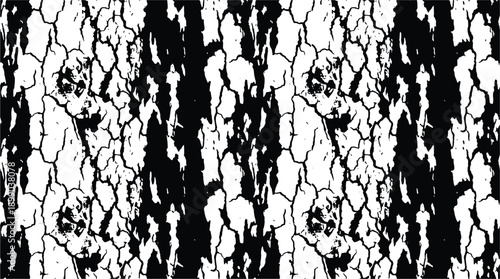 Natural tree bark pattern. Gimlet seamless bark vector texture.