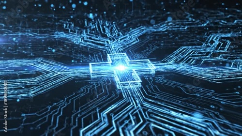 Electronic circuit board plus sign data connection technology background