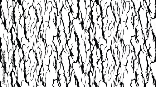 Seamless tree bark texture design. Abstract black wood surface repeat pattern.