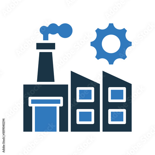 Manufacturer mixed color icon  Vector Illustration 