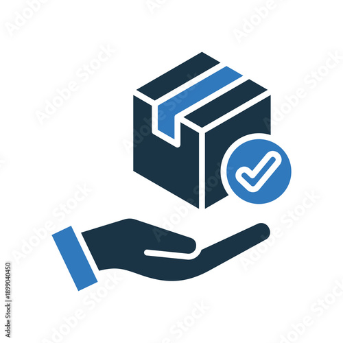 Finished Goods mixed color icon  Vector Illustration 