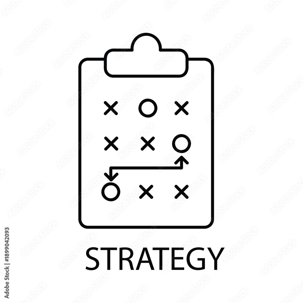 Fototapeta premium strategy vector icon simple illustration for web and app..eps