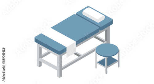 Dentist Chair with Equipment and Stool.