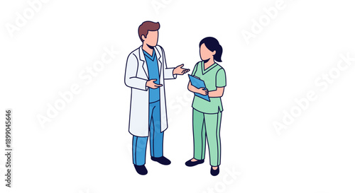 Doctor and Nurse Discussing Medical Records 1.