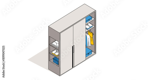 Modern Office Storage Cabinet with Files.