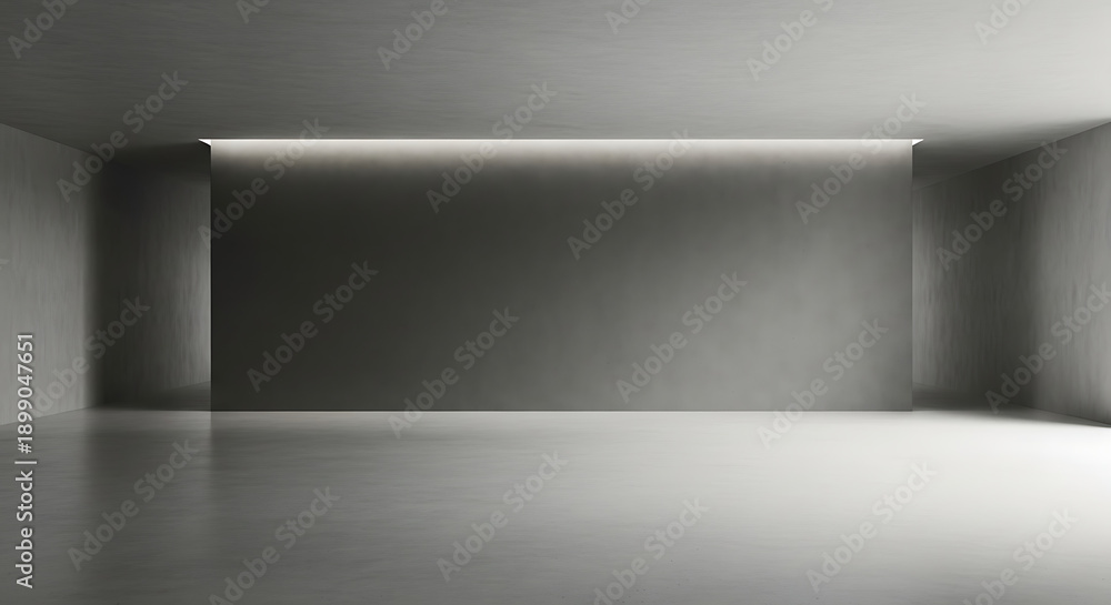 custom made wallpaper toronto digitalMinimalist modern hallway interior featuring a clean spacious empty gray wall in a contemporary architectural setting with soft lighting and polished concrete flooring aesthetic.