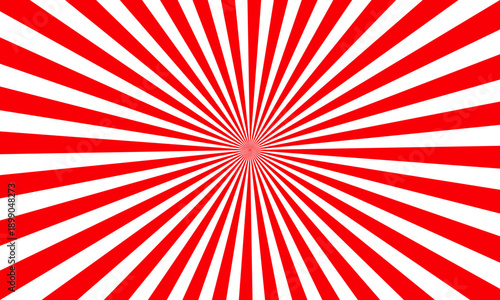 red and white sunburst background vector design. comic background with retro rays.Sunburst Pattern Background.