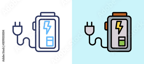 Data Power line color icon