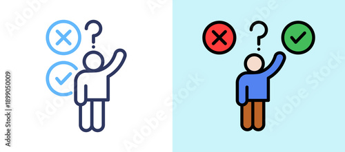 Smart Decision line color icon