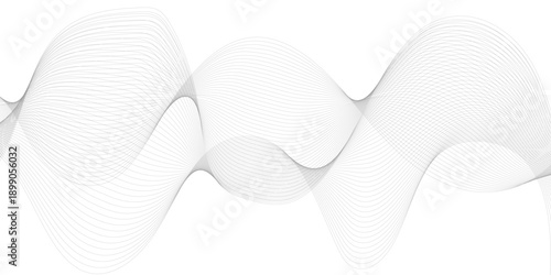 Abstract slim wave pattern design element vector illustration