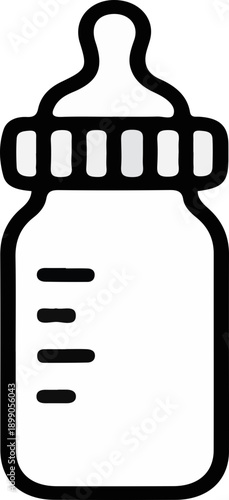 Baby milk bottle icon