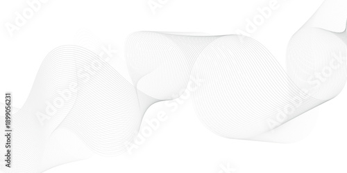 Abstract wave element for design. Wave with lines created using blend tool. Curved wavy line, smooth stripe.  Digital frequency track equalizer. Stylized line art background. Vector illustration.