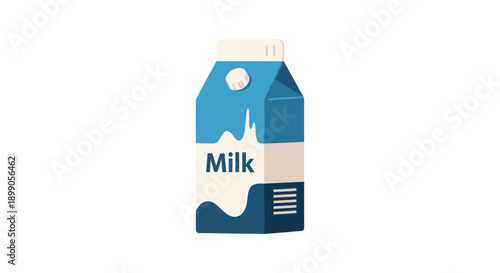 Carton of Milk Packaging Design Illustration.