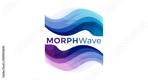 MORPHWave Logo Design with Wavy Lines.