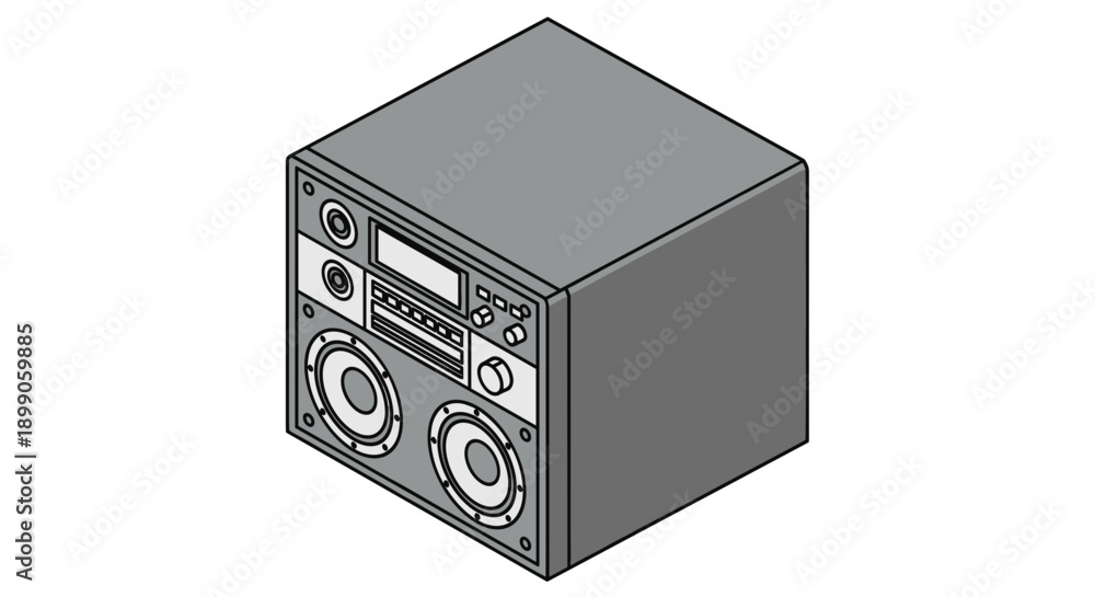 Obraz premium Stereo System with Speakers and Controls.