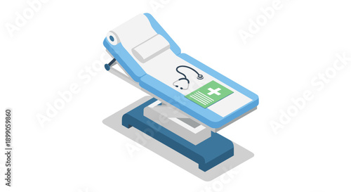 Smartphone with stethoscope on digital tablet.