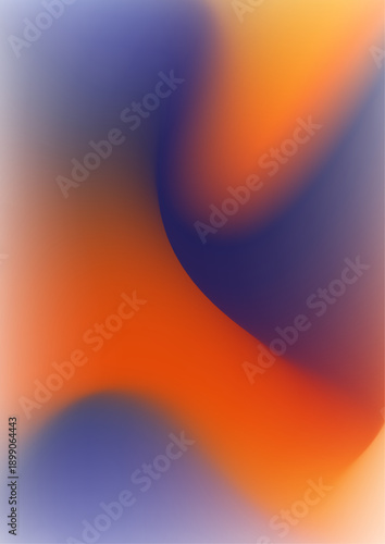 Atmospheric abstract background with a blend of deep navy blue and fiery orange mesh textures