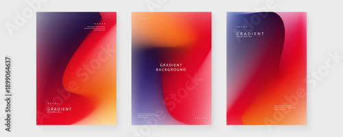 Triple poster set featuring dramatic contrast with deep purple shadows and warm sunset orange highlights