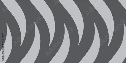Abstract Wavy Pattern in Gray Tones Seamless Design.