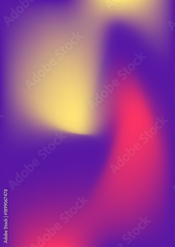 Latar belakang mesh gradient ungu yang misterius dengan sentuhan neon pink dan kebocoran cahaya kuning untuk estetika poster futuristik