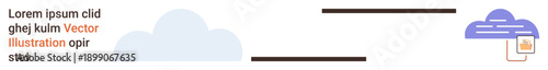 Cloud computing, data storage, digital transformation, file sharing, online services, technology solutions. Abstract of data transfer between clouds. Cloud computing and data storage system concept