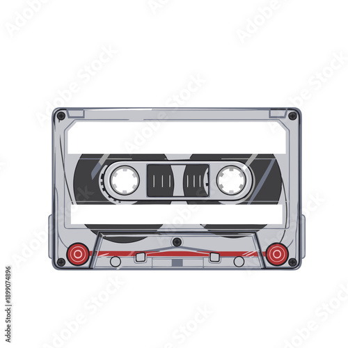 vintage retro audio cassette tape vector illustration