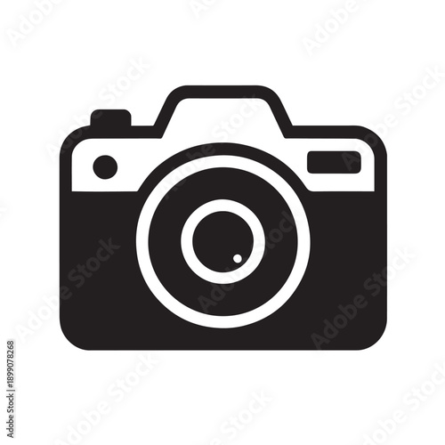 A modern vector camera icon represents creativity, visual storytelling, and social media expression, symbolizing photography, content creation, and sharing moments in the digital world.