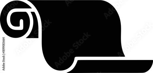 Paint roller refill silhouette icon isolated on transparent background for renovation and decorating