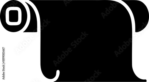 Paint roller silhouette icon isolated on transparent background for home improvement and renovation