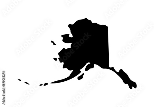 Alaska state map silhouette