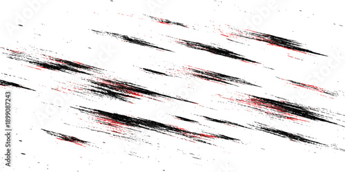 Abstract red grunge background vector illustration featuring artistic paint splatters and blood ink stains on a textured dirty backdrop design