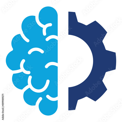 Brain mixed color icon