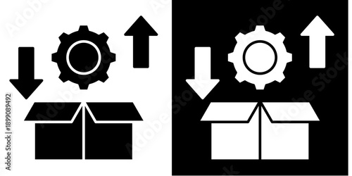 Product Development Icon Set White Glyph Style Collection