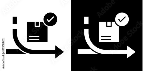 Agile Planning Icon Set White Glyph Style Collection