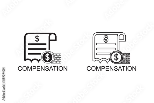 compensation icon , judgment icon vector