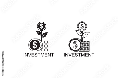 investment icon , valuation icon vector