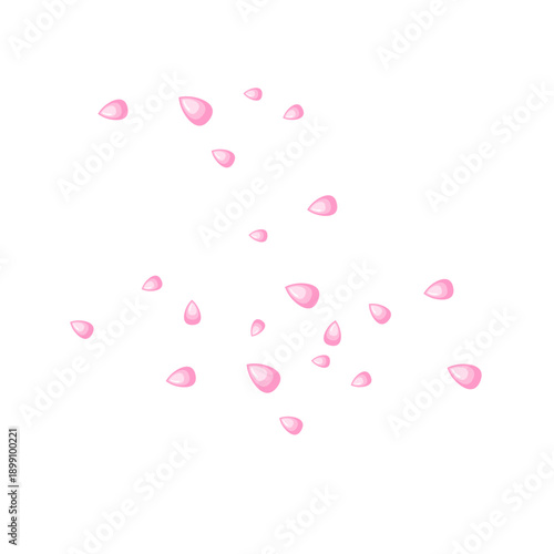 Scattered pink cherry blossom