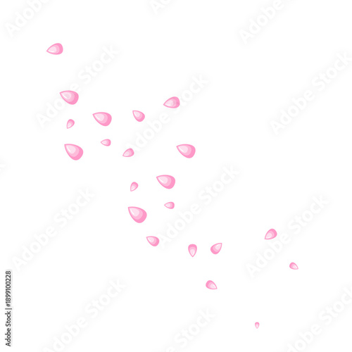 Scattered pink cherry blossom