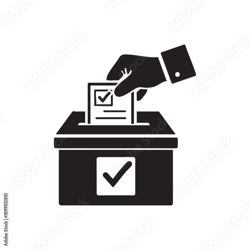 Ballot Box Icon Vector Illustration