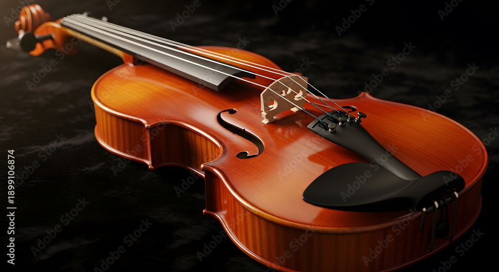 Fototapeta premium Classical stringed musical instrument with a bow