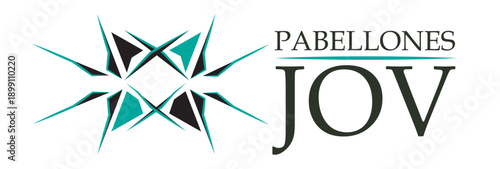 PABELLONES JOV Logo with Abstract Geometric Star Symbol