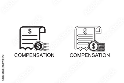 compensation icon , judgment icon vector