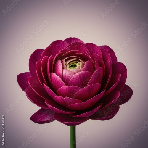 Vibrant, multi-tiered blossom showcasing intricate petal layers and rich color saturation against a soft background, closeup, texture, flower