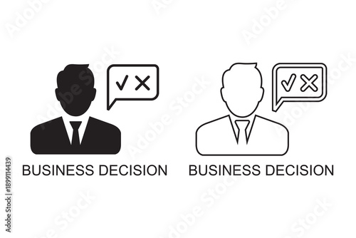 business decision icon , career icon vector