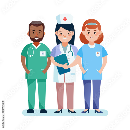 Collection of chefs, qualified cooks, professional restaurant staff or kitchen workers wearing uniform and toque. Set of male cartoon characters isolated on white background. Flat vector ... See More