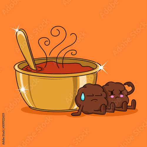 Sad Meatballs and Steaming Soup