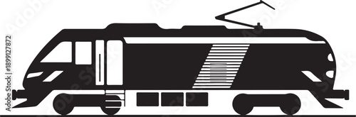 locomotive silhouette electric train vector illustration
