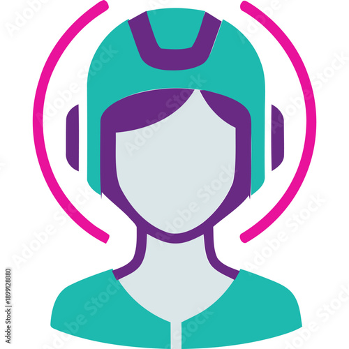 Illustration of a person wearing headphones in a modern setting showcasing technology and lifestyle