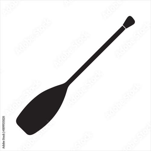 Paddle Board Silhouette Icon Vector Illustration