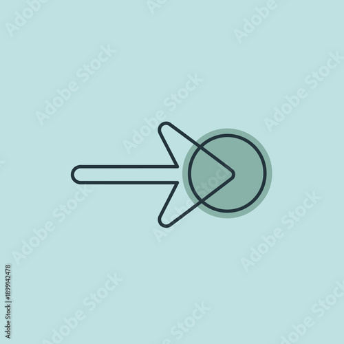Minimalist Arrow and Circle Icon Representing Direction and Focus.